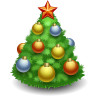 christmas, Tree Black icon
