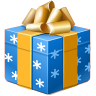 christmas, present, gift Black icon