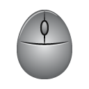 Gray mouse, Mouse, oval mouse Gray icon
