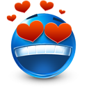 valentine's day, Heart, love, smiley MidnightBlue icon