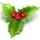 christmas, mistletoe DarkGreen icon