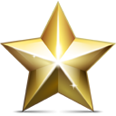 Golden, star, christmas DarkKhaki icon