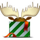 present, christmas, gift DimGray icon