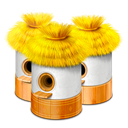 Beehives, houses Gold icon