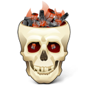 Flaming skull Wheat icon