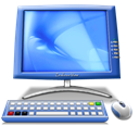 monitor, screen, Computer CornflowerBlue icon
