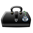 Bag, medical, Service Black icon