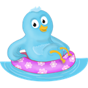 twitter, pool, bird SkyBlue icon