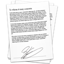 document, references, contract, Signature Snow icon