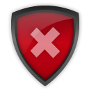 shiekld, decline, Antivirus Firebrick icon