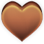 Heart, Favorite, love, Chocolate Sienna icon