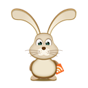 Bunny, Rss, easter Black icon