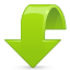 Arrow, Blue, Down, download YellowGreen icon