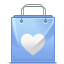 Bag, love, Heart CornflowerBlue icon
