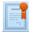 diploma, license, award, Certificate PaleTurquoise icon