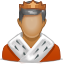 royal, user, king SaddleBrown icon