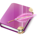 Notebook, diary PaleVioletRed icon