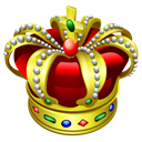 Privilege, leader, crown, king Black icon