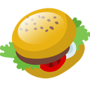 hamburger, junk food, Fast food, Burger Goldenrod icon