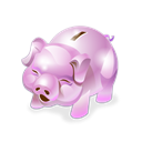 Accounting, piggy bank, Money Black icon