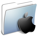 Folder, smooth, Apple, Graphite LightSteelBlue icon