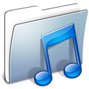 Folder, Graphite, smooth, music DarkGray icon