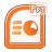 ppt, File, document, powerpoint DarkOrange icon