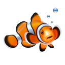 nemo, Clown fish, fish Black icon