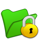 Folder, locked, green LimeGreen icon