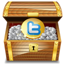 gold, chest, twitter Peru icon