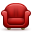 Chair, couch, furniture, sofa Maroon icon
