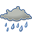 scattered, weather, showers, Gnome DarkSlateBlue icon