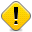 Attention, sign, warning Gold icon