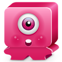 pink, sorprise, monster MediumVioletRed icon