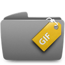 Gif, Folder Gray icon