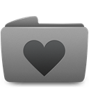 Folder, Heart DimGray icon