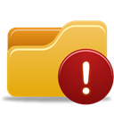 warning, Folder Goldenrod icon