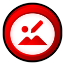 microsoft, office, picture, manager Red icon