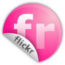 Fr, sticker, flickr HotPink icon