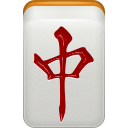 Dragon, mahjong, Chun LightGray icon