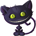 Cat, halloween, cheshire DarkSlateGray icon