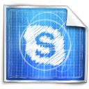 Blue print, Skype CornflowerBlue icon