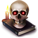 skull, horror, halloween Black icon