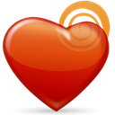 valentine's day, Heart, love Firebrick icon