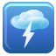 button, thunder, weather, Clouds CornflowerBlue icon