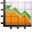 graph, chart, stock DarkOrange icon