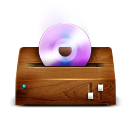 Dvd, Cd, itunes, wooden SaddleBrown icon