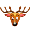 christmas, reindeer Black icon