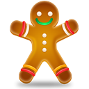 cookie, christmas, Candy Black icon