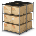 warehouse, Shipping, Products, shelf, palet, Goods, shipment RosyBrown icon
